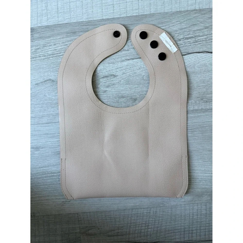 Gathre beige vegan leather bib